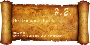Hollerbach Edit névjegykártya