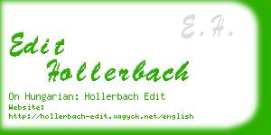 edit hollerbach business card